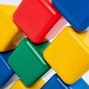 Кубики детские, пластиковые, цветные, 10 штук, 12 x 12 см