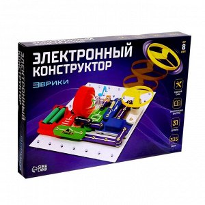 Конструктор электронный «Эврики», 335 схем, 31 элемент, работает от батареек