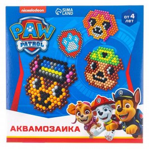 Аквамозаика «Щенячий Патруль», 4 фигурки, 300 шариков