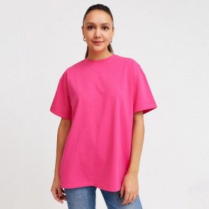 Футболка женская MINAKU OVERSIZE FIT: фуксия 46
