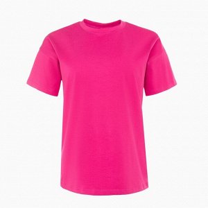 Футболка женская MINAKU OVERSIZE FIT: фуксия 46