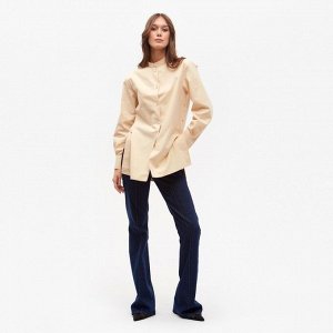 Рубашка женская MINAKU: Casual Collection цвет бежевый