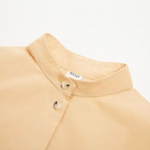 Рубашка женская MINAKU: Casual Collection цвет бежевый