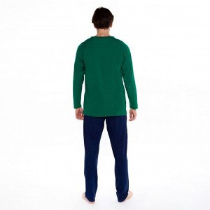 Комплект (джемпер,брюки) мужской, цвет зеленый/синий