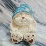 Фигурка &quot;Заяц в колпаке&quot; 8х7х6см цв.перламутр 592469