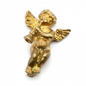 Накладка ангел с дудочкой из бронзы литье 30*10*41мм