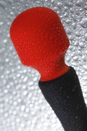Двусторонний вибромассажер Black&Red by TOYFA, силикон, черный, 21 см