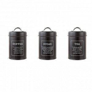 Набор емкостей для хранения "Coffe, Tea, Sugar" / 3 шт.
