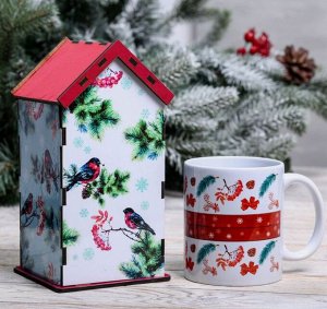 Подарочный набор: чайный домик и кружка «С новым годом»