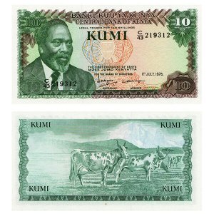 10 шиллингов Куми. Кения 1978