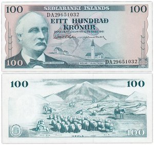 100 Крон Исландия 1961
