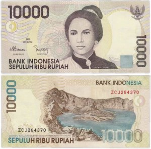 10000 Рупий индонезия 1998