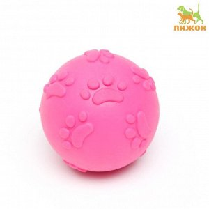Игрушка "Мяч-лапка", TPR, 6 см, розовый