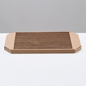 Когтеточка-лежанка для кошек из гофрокартона КРАФТ, 49 х 23 х 2,5 см