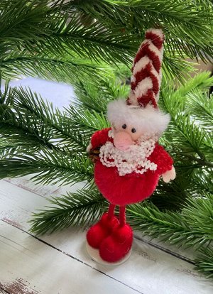 Елочная игрушка текстильная Дед Мороз 20см