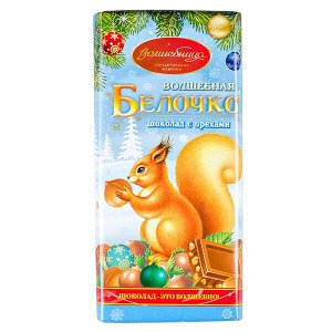 Шоколад НГ Волшебница Белочка с орехами 80 г 1 уп.х 20 шт.