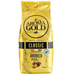 Кофе AROMA GOLD CLASSIC 1 кг зерно 1 уп.х 8 шт