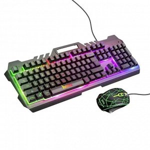 NEW ! Игровая клавиатура и мышь HOCO DI16 Light and Dark, черный, russian version