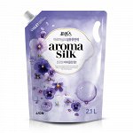 CJ Lion &quot;Porinse Aroma Silk&quot; Кондиционер для белья с ароматом фиалки, сменная упаковка с крышкой, 2100мл