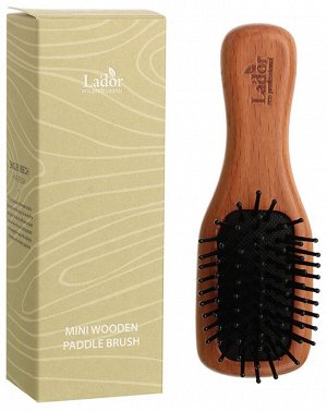 Массажная расческа для волос с деревянной ручкой  Lador  Mini Wooden Paddle Brush
