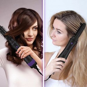 Фен-щетка "4 в 1" КТ-3236-1 черно-фиолетовый