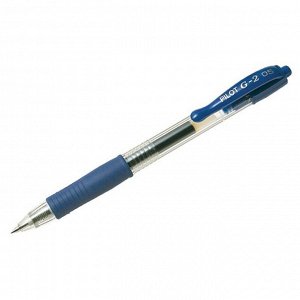 Ручка гелевая автоматическая "G-2", синяя, 0,5мм, грип