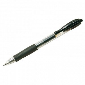Ручка гелевая автоматическая Pilot "G-2" черная, 0,5мм, грип
