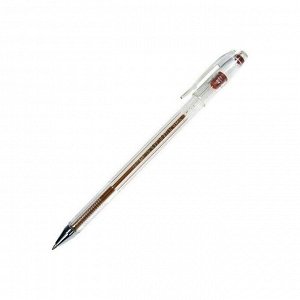 Ручка гелевая оранжевая металлик, 0,7мм