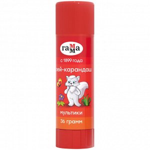 Клей-карандаш Гамма "Мультики", 36г