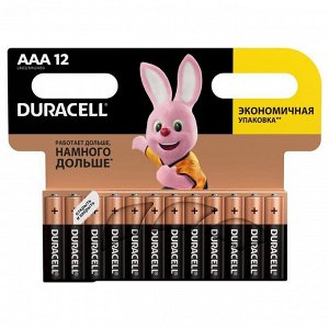 Батарейка Duracell Basic AAA (LR03) алкалиновая, 12BL, 1шт