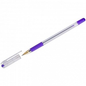 Ручка шариковая MunHwa "MC Gold" фиолетовая, 0,5мм, грип, штрих-код