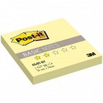 Самоклеящийся блок Post-it &quot;Basic&quot;, 76*76мм, 100л, канареечный желтый