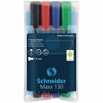 Набор перманентных маркеров Schneider &quot;Maxx 130&quot; 4цв., пулевидный, 1мм