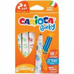 Фломастеры Carioca &quot;Baby&quot;, 06цв., утолщенные, смываемые, картон, европодвес