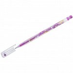 Ручка гелевая Crown &quot;Glitter Metal Jell&quot; розовая с блестками, 1,0мм