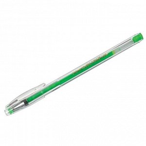 Ручка гелевая Crown "Hi-Jell Color" светло-зеленая, 0,7мм HJR-500H