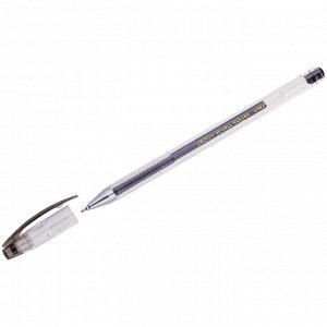 Ручка гелевая Crown "Hi-Jell Needle" черная, 0,5мм, игольчатый стержень