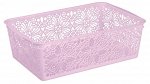 КОРЗИНКА УНИВЕРСАЛЬНАЯ &quot;FLORAL&quot;, 380Х250Х125 ММ, 10Л(розовый)
