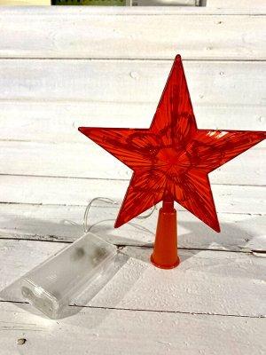 Звезда красная на От СЕТИ 220В  15х17см