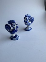 Петушок Озорник 6 см, гжель