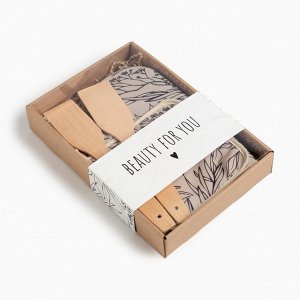 Набор подарочный «Доляна» Beauty for you: варежка 20x28 см, прихватка 17x17 см, 2 лопатки