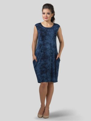 Платье женское (48, синий)