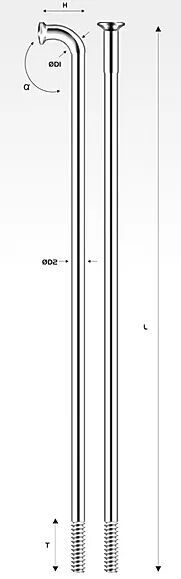 Спицы из нержавеющей стали Pillar PRS14. черные (255)