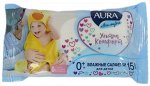 Влажные салфетки &quot;AURA&quot; Ультра Комфорт для детей 15 шт