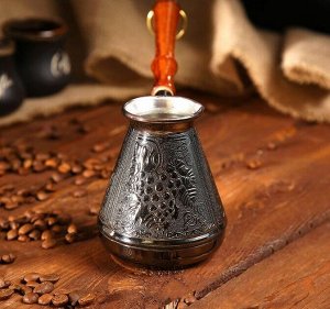 Турка для кофе медная «Виноград», 0,3 л