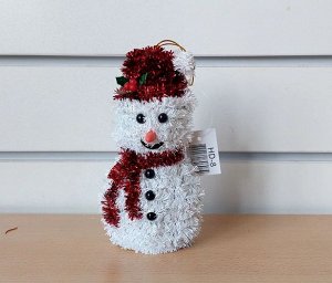 Снеговик декоративный 16 см.,подвеска