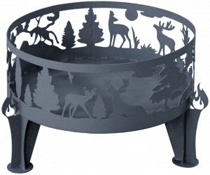 Очаг металический Лес стальной