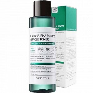 Some By Mi Кислотный очищающий тоник для проблемной кожи AHA-BHA-PHA 30 Days Miracle Toner, 150мл