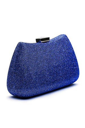 Клатч сумка с металлической цепочкой синий клатч-бокс с люрексом сумка-клатч "Улыбка Джоконды" #819133