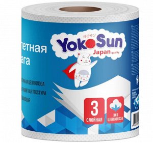 Сухая Туалетная бумага YOKOSUN трехслойная, 40 м